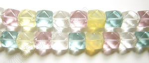 Mixed Quartz - Faceted Cube, Faceted Nugget  16"