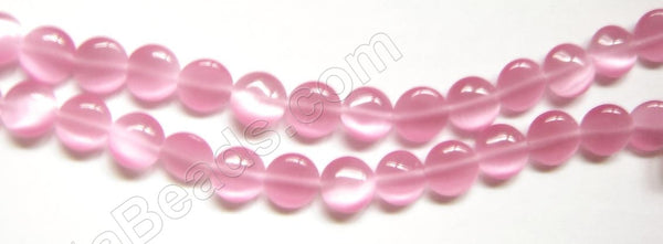Cat's Eye  -  Puff Coin  -  Pink  16"    10 mm
