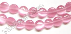 Cat's Eye  -  Puff Coin  -  Pink  16"    10 mm