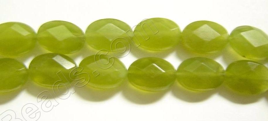 Korean Jade  -  Faceted Ovals  16"