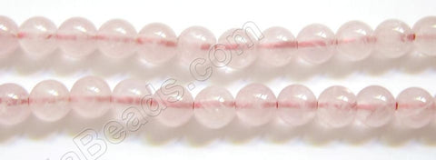 Pink Quartz  -  Smooth Round Beads  16"    8 mm