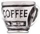 Metal Charm - 5mm hole Coffee Cup A - 036