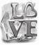 Metal Charm - 5mm hole Love Cube A - 092