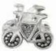 Metal Charm - 5mm hole Bicycle A - 130