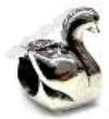 Metal Charm - 5mm hole Swan A - 190