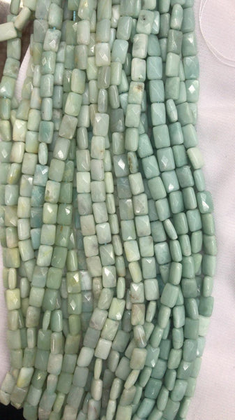 Chinese Amazonite  -  8x12mm Faceted Rectangles  16"