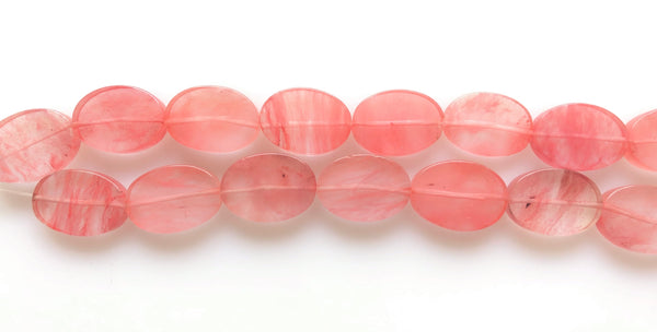 Cherry Quartz - Flat Oval 16"