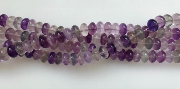 Rainbow Fluorite  -  Smooth Rondel  16"