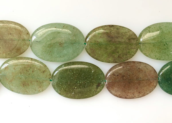 India Green Aventurine  -  Big Puff Ovals  16"